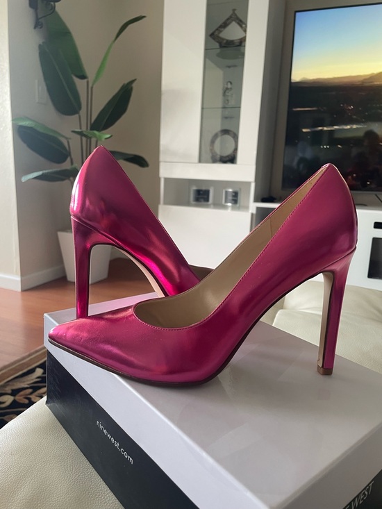 Nine West Shoes - Nine West Metallic Fuchsia Pointed-Toe Stilettos